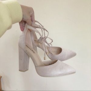 👡2 for $40👡 Suede Nude Pink High Heels